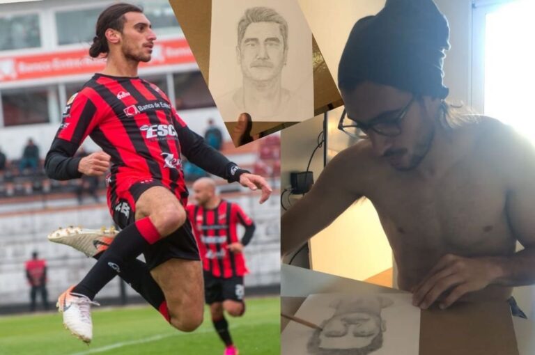 El delantero de Patronato Sosa Sánchez muestra su pasatiempo.