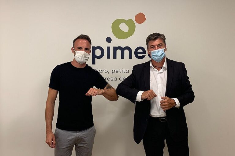 El Ingeniero Fabio Bertona (vocero internacional de Apyme) junto al Secretario General de PIMEC (la organización Pyme Catalana con 600 mil adherentes)