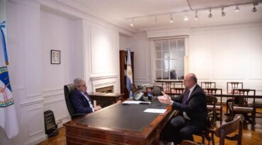 El gobernador se reunió con el ministro de Seguridad de la Nación. Télam.