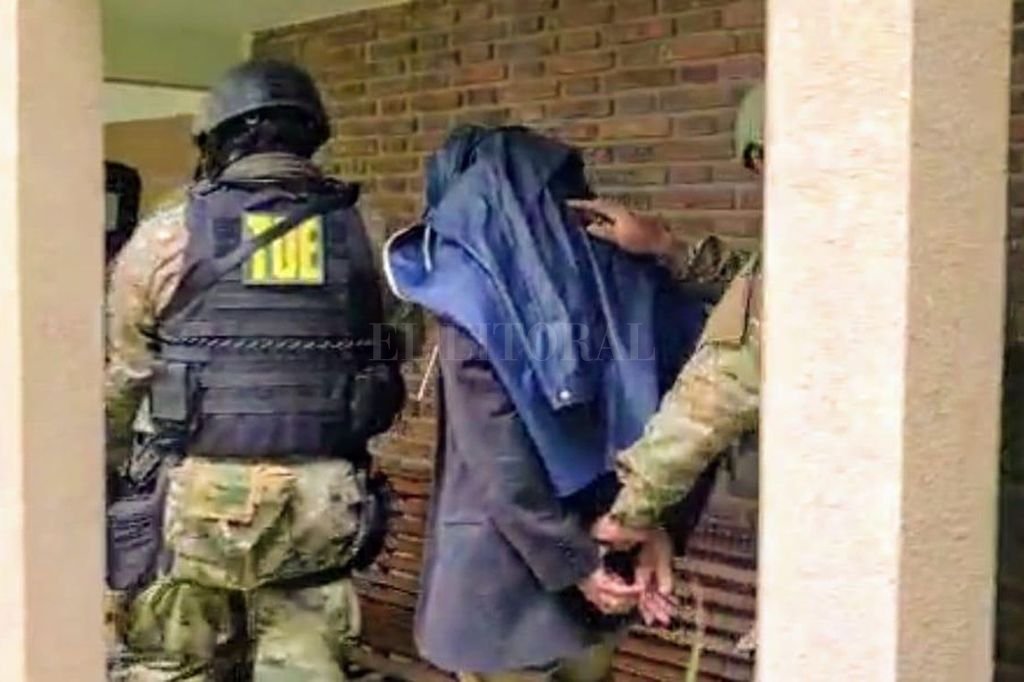 Leonardo Peiti cuando fue detenido. Archivo
