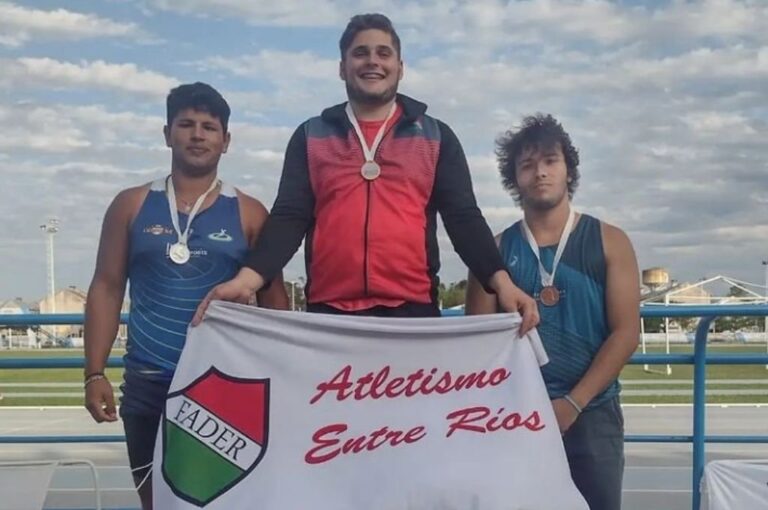 Sebastián Tommasi fue uno de los animadores del certamen y ganó la prueba de lanzamiento de martillo.