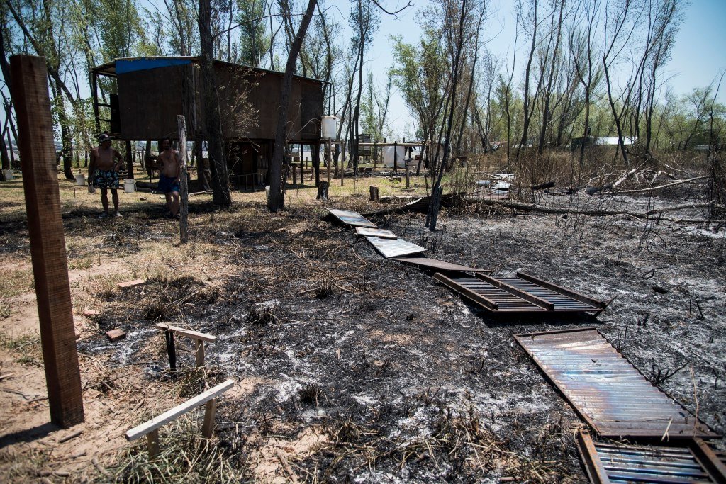 Las fotos reflejan el estado de la zona de islas frente a Rosario
