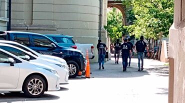 El día de los procedimientos llevados adelante en oficinas del Ministerio de Seguridad. Archivo El Litoral