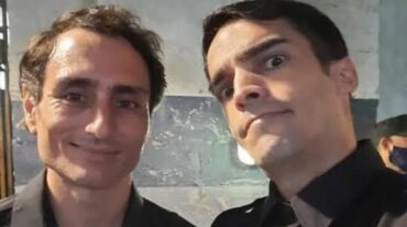 Los entrerrianos luego de una ardua jornada de rodaje.
