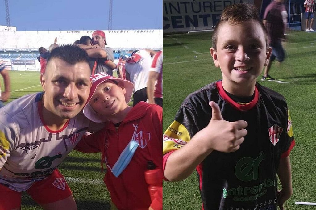 Gustavo Vergara le regaló su camiseta al aquerito Juan Wiesner. Sentido de pertenencia.