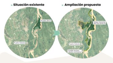 El gráfico del ministerio de Ambiente santafesino con el parque actual y la extensión prevista para lo cual es imprescindible que la provincia transfiera dominios al gobierno nacional.