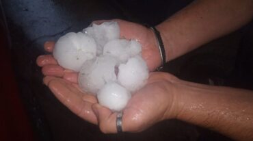 El fenómeno meteorológico se dio también en San Agustín. Gentileza.