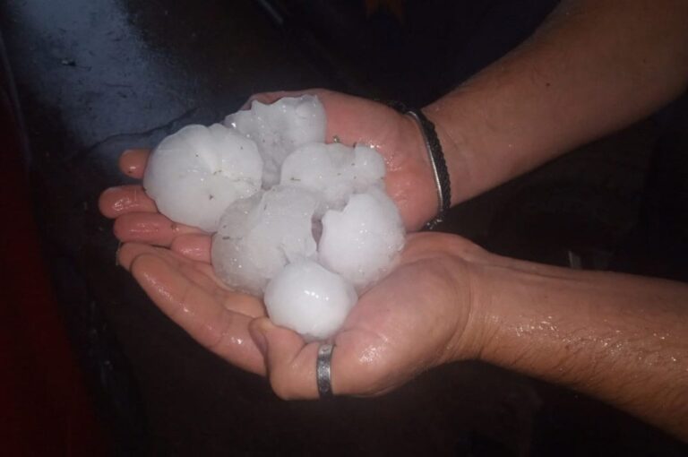 El fenómeno meteorológico se dio también en San Agustín. Gentileza.