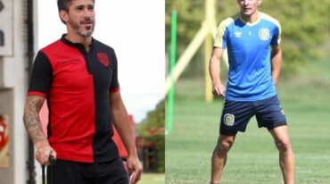 Pablo Pérez y Marco Ruben. Ninguno quiere perderse el clásico rosarino. Gentileza
