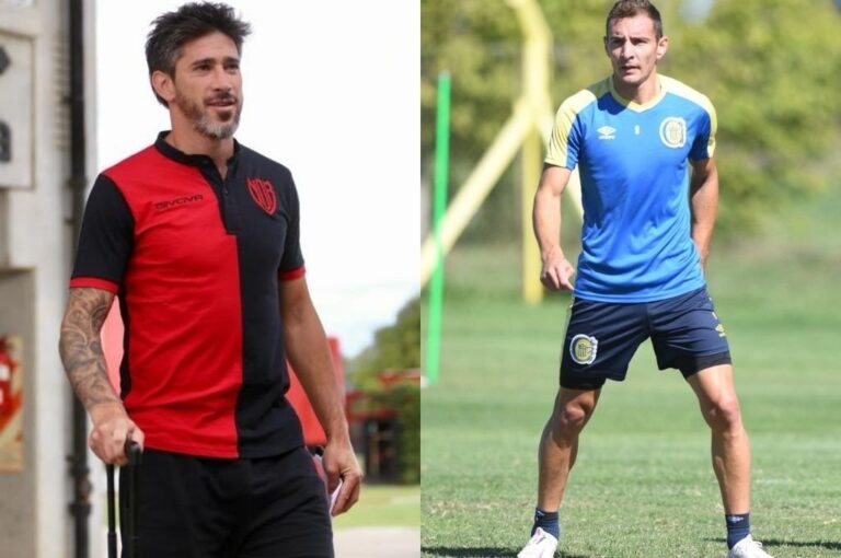 Pablo Pérez y Marco Ruben. Ninguno quiere perderse el clásico rosarino. Gentileza