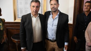Astore y Di Pollina se encontraron en el concejo local. Marcelo Manera.