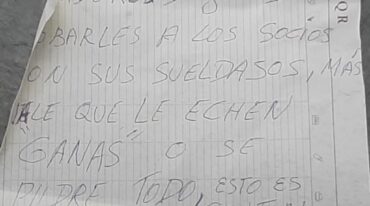 La nota recibida. Gentileza.