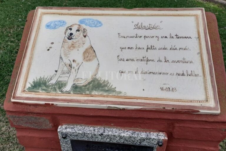 Sebastián el perrito callejero que logró conquistar todo un pueblo y tiene un monumento en su honor. Una historia que vale la pena recordar en el Día del Animal. Gentileza Vanina Milanesio