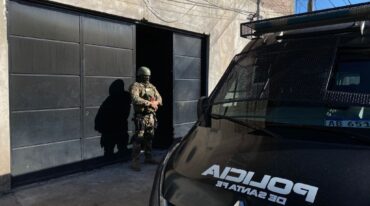 La casa de Ariel Cantero fue allanado por personal policial otra vez. Marcelo Manera.