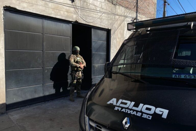 La casa de Ariel Cantero fue allanado por personal policial otra vez. Marcelo Manera.