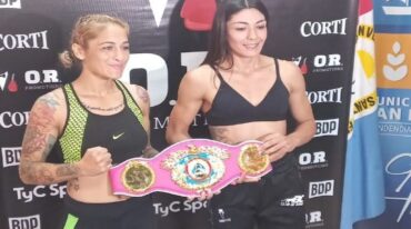 Dionicius y Carabajal cumplieron con el pesaje y pelearán por el cinturón OMB. PRENSA OR PROMOTIONS