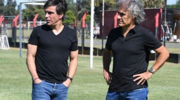 Saldaña y Sanguinetti. Ya no trabajan juntos en Newells. Archivo.