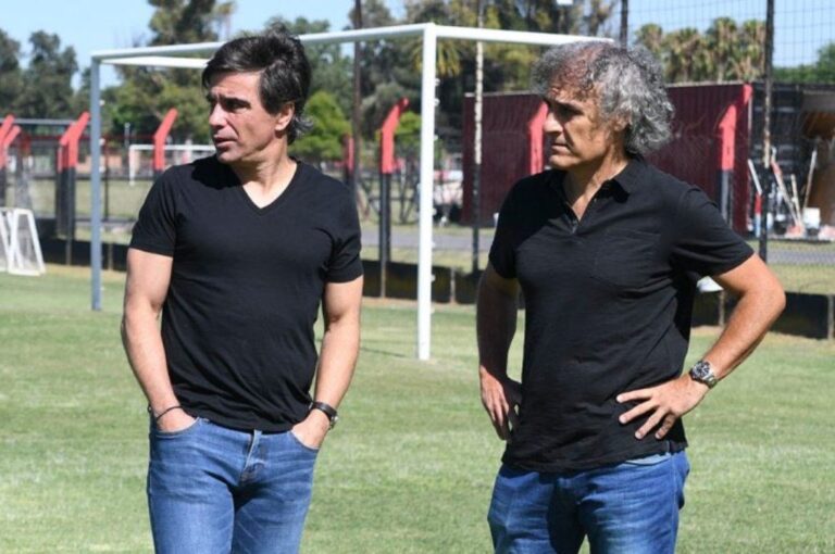Saldaña y Sanguinetti. Ya no trabajan juntos en Newells. Archivo.