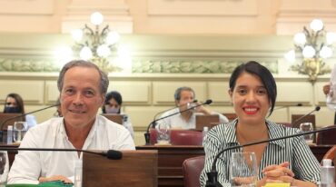 Rubén Giustiniani y Agustina Donnet. Gentileza
