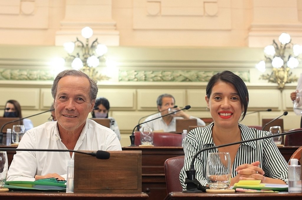 Rubén Giustiniani y Agustina Donnet. Gentileza