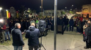 La concentración se dio en un espacio público de la cabecera departamental. Mirador Provincial.