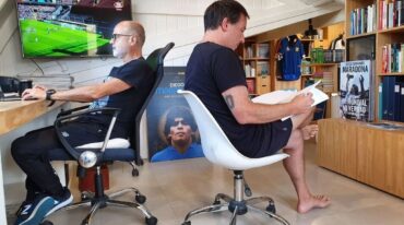 Daniel Arcucci y Gonzalo Cornago trabajando intensamente en el nuevo proyecto sobre la Copa del Mundo