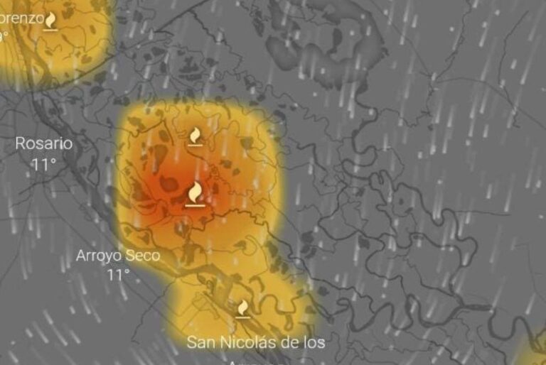 Los incendios se dieron frente a San Lorenzo y a Arroyo Seco. Gentileza.