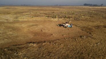 Posiblemente se trate de construcciones del período colonial que se remontan a los primeros fuertes ubicados en Melincué. Gentileza: prensa Gobierno de Santa Fe.
