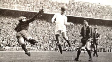 Olsen en acción. El entrerriano quedó en la historia del club madridista.