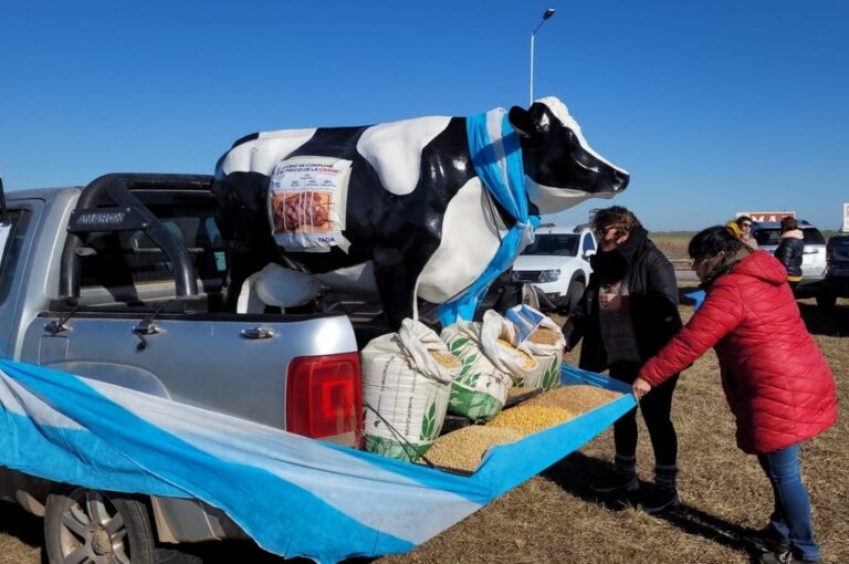 En Armstrong se movilizaron en el cruce de las rutas nacionales 9 y 178. Mirador