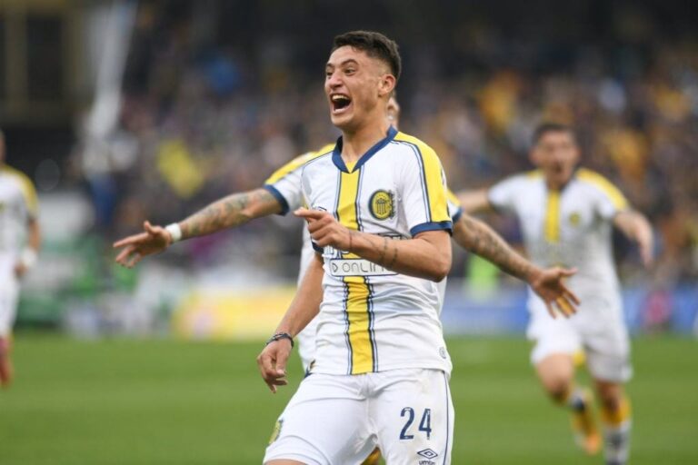 Alejo Veliz marcó el único gol del clásico. Gentileza: prensa Rosario Central.