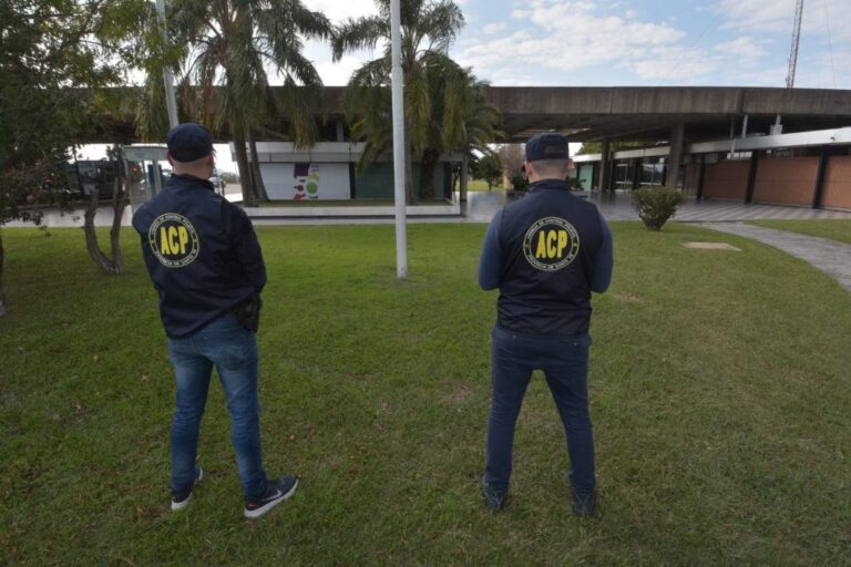 Agencia de Control Policial se hizo presente en el cruce provincial. Mauricio Garín.