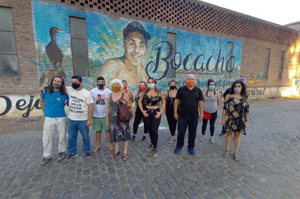 Mural recordatorio de Bocacha Orellano. Gentileza.