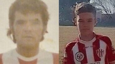 Carlitos con la camiseta de Paraná en los 70 y Feli