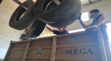 Durante 2022 se enviaron 45 mil kilos de neumáticos fuera de uso.