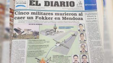 La tapa del matutino local en el que se menciona la tragedia.