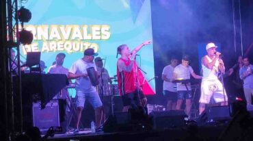 'El Polaco' brindó un show especial en los Carnavales de Arequito. Gentileza.