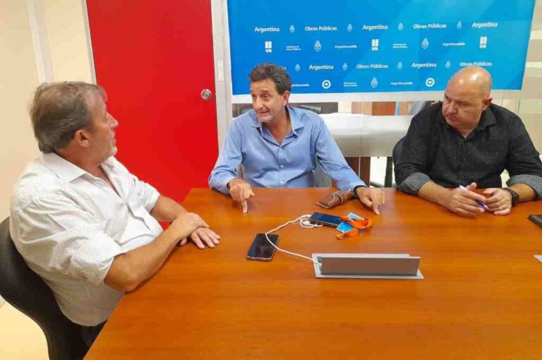 Golosetti y Quacquarini se reunieron en la sede de Vialidad Nacional. Gentileza.