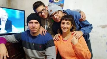 La familia siempre unida. El ramirense junto a sus hijos.