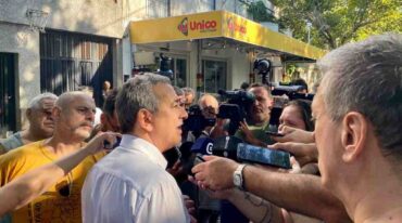El intendente rosarino fue hasta el lugar del hecho. Marcelo Manera.