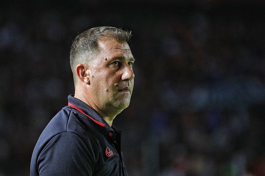 Walter Otta no cambió el semblante luego del histórico triunfo.