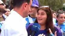 La entrevista en la previa del partido de Argentina tuvo alcance nacional. Captura de video.
