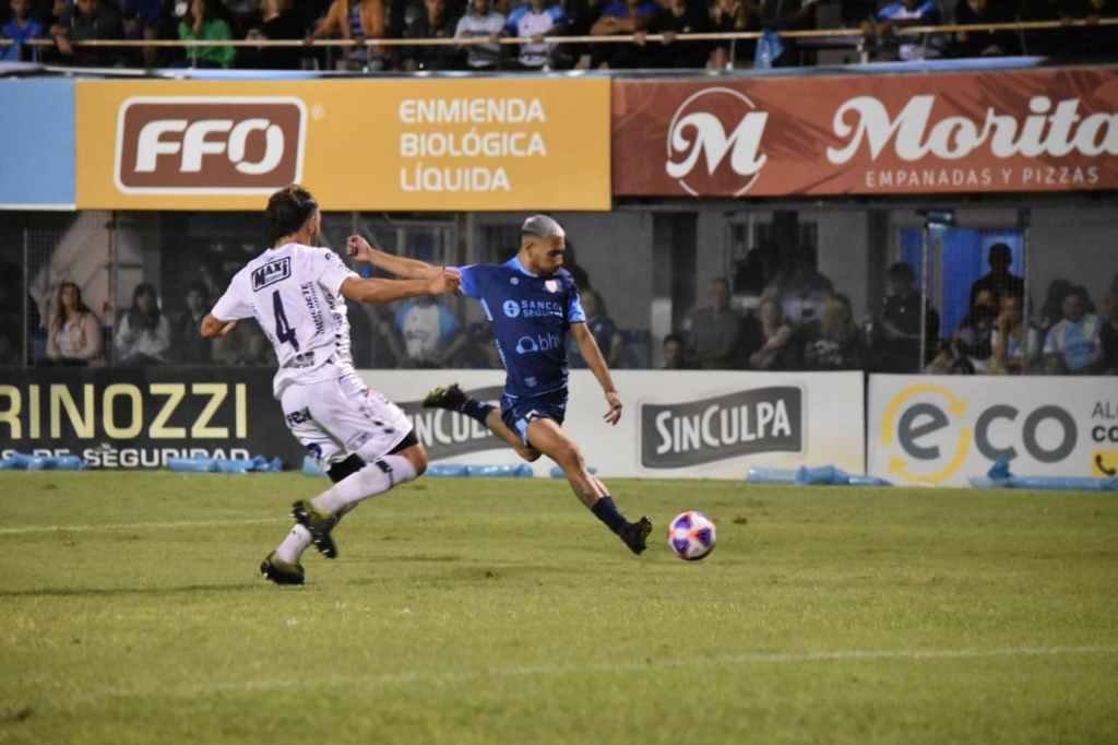 Delgadillo marcó el gol celeste ante Quilmes.