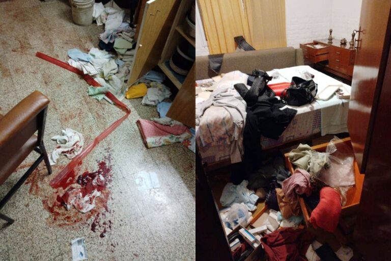 Los rastros de sangre de las víctimas