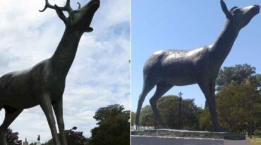 Antes y ahora del monumento vandalizado. Sur24.
