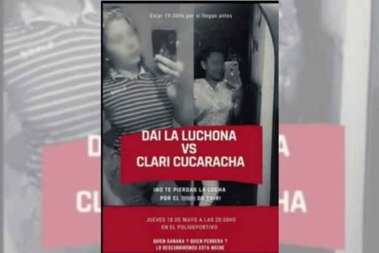 El enfrentamiento se difundió por redes sociales. Captura digital.