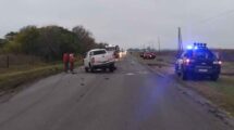 Se activó el helicóptero de emergencias UTV desde el Hospital San Carlos de Casilda para trasladar a uno de los involucrados al sanatorio Parque de Rosario. Gentileza.