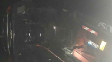 El chofer fue trasladado a un centro de salud. Gentileza.