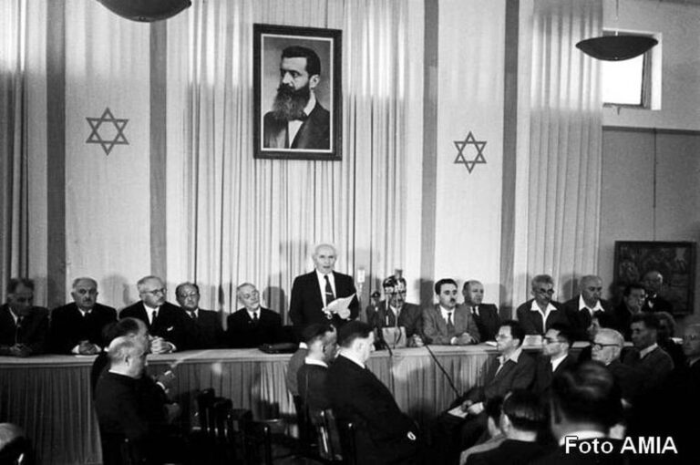 Declaración de la independencia de Israel. Foto: Gentileza