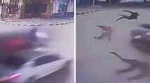 Imágenes del impactante choque en San Justo. Captura digital.